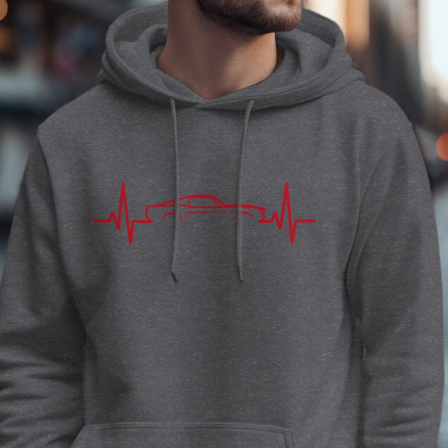Heartbeat Car Design Gray Hoodie product