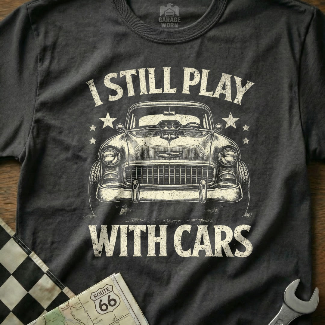 I Still Play With Cars Vintage Graphic T-Shirt Product