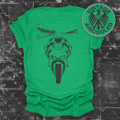 Vintage Rides Aircooled Motorcycle Art Shirt product type