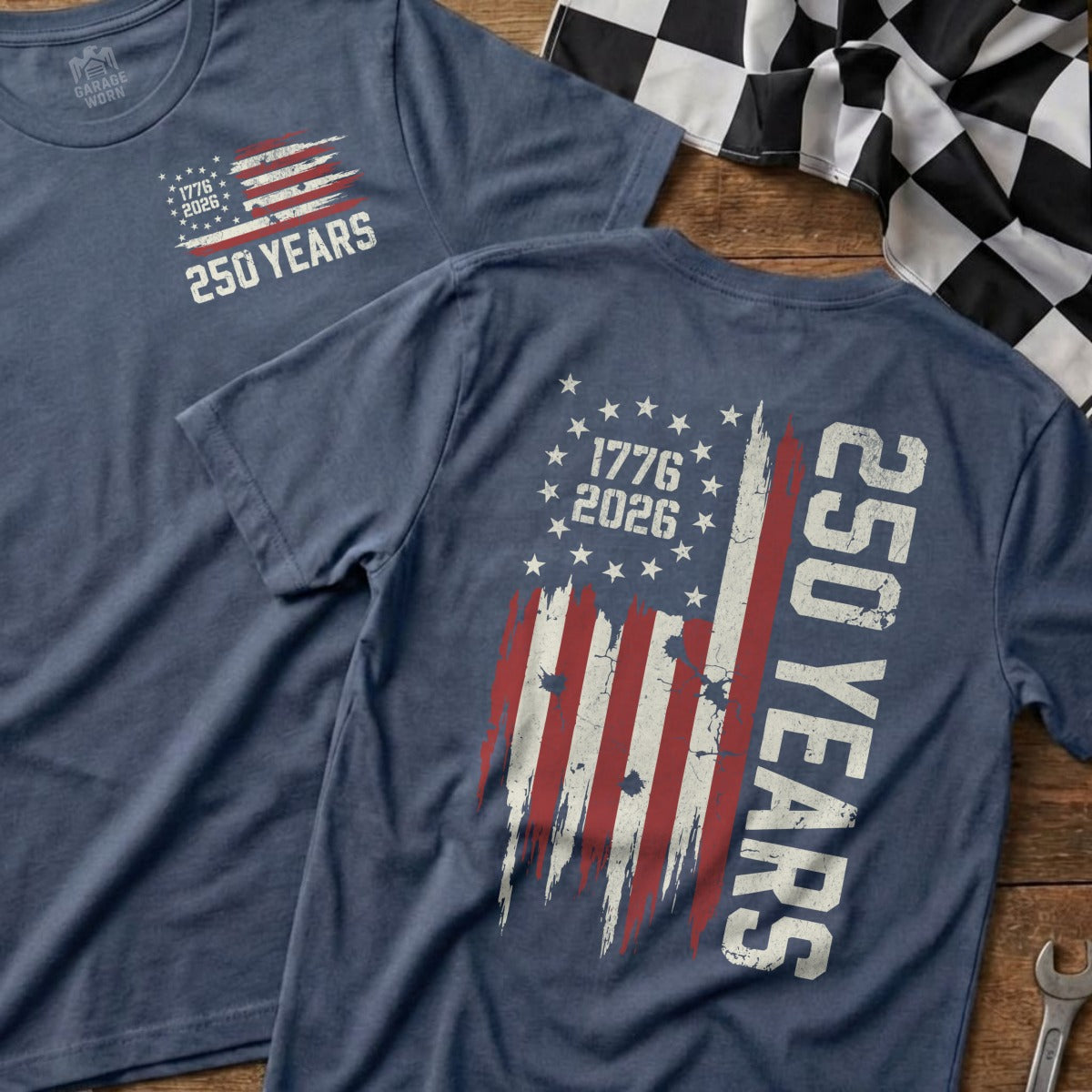 1776 2026 250 Years American Flag Design product type