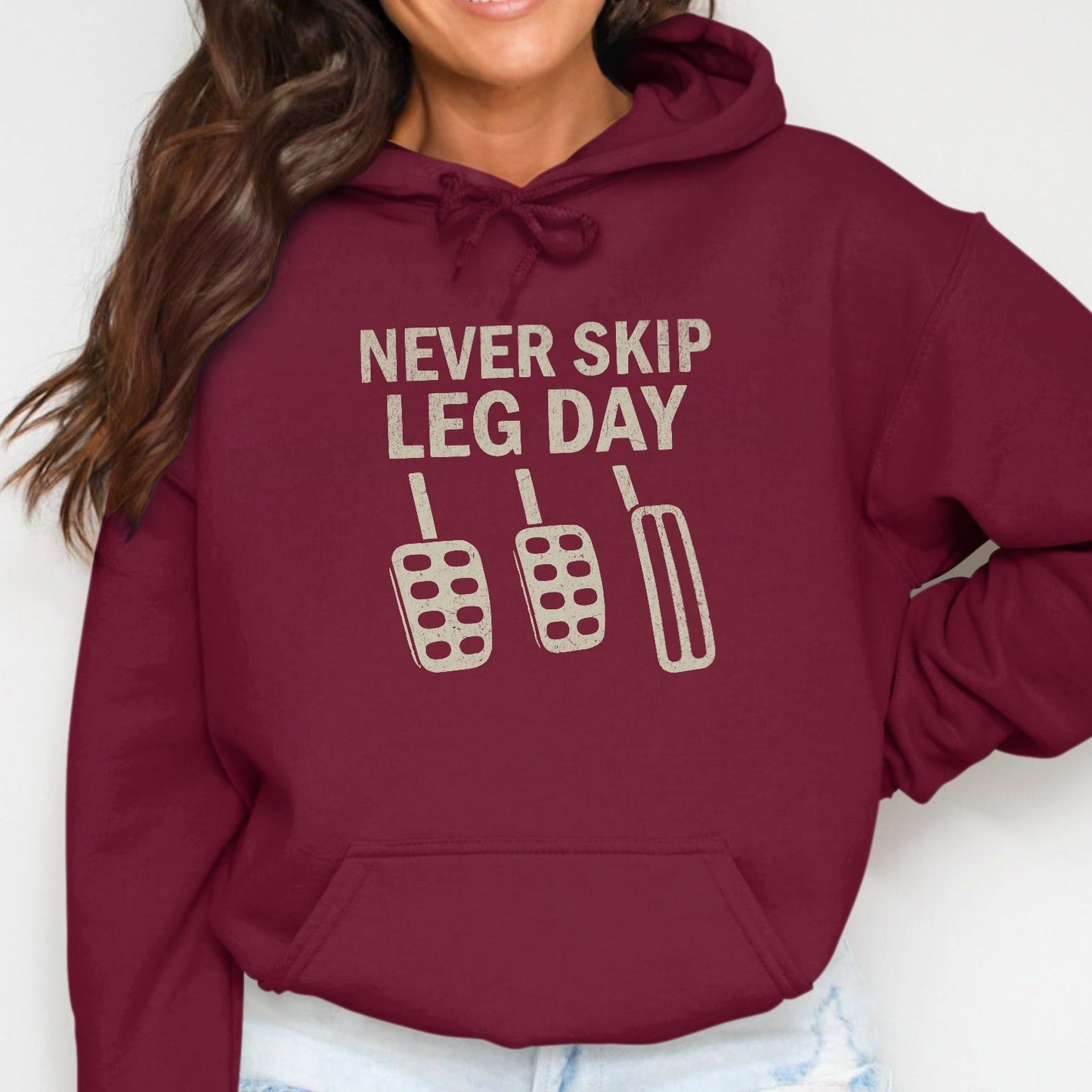 Never Skip Leg Day Graphic Hoodie