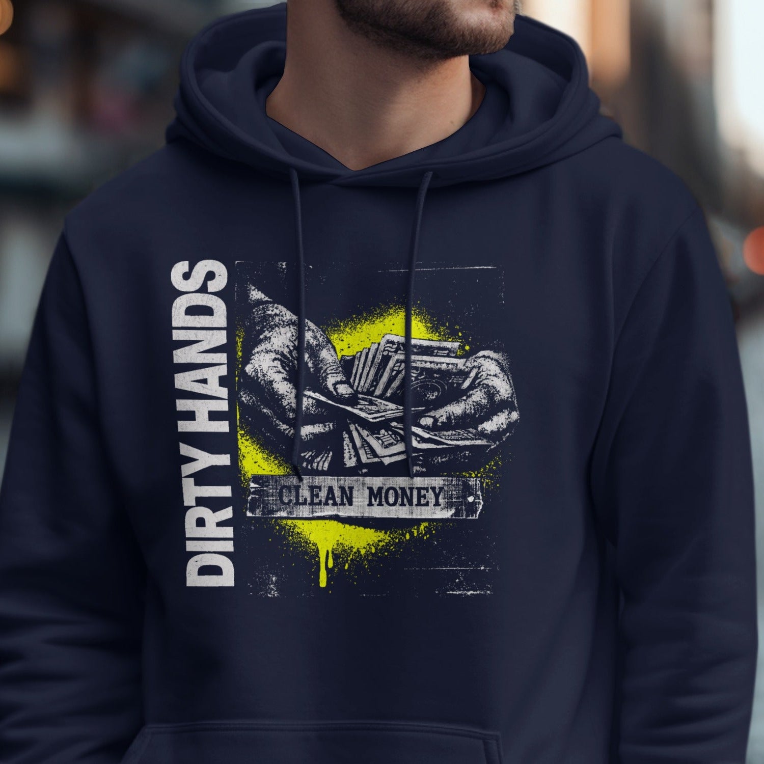 Dirty Hands Clean Money Graphic Hoodie Product