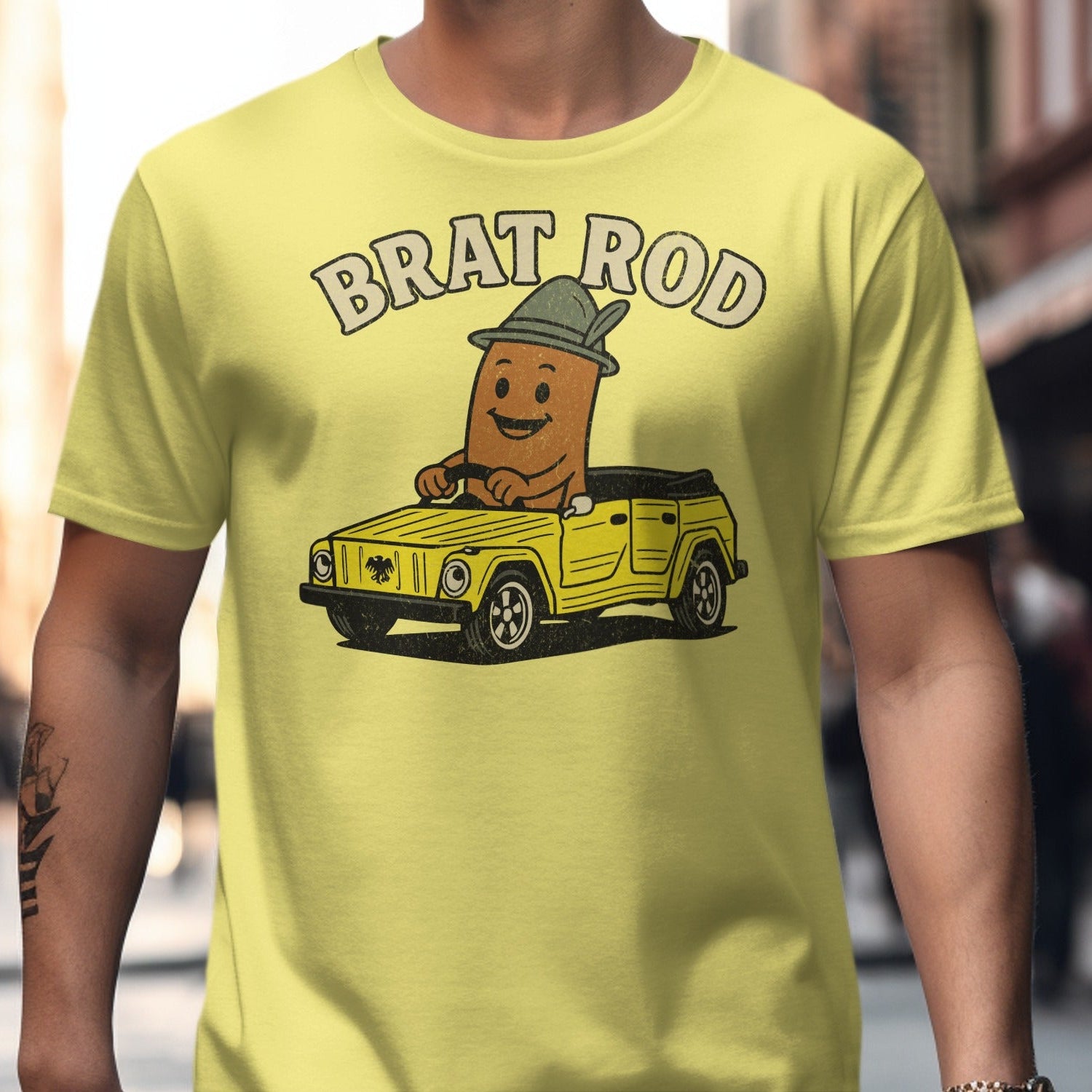 Brat Rod Graphic T-Shirt Fun Car Cartoon Design product type