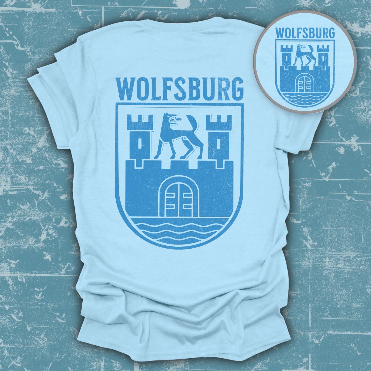 Wolfsburg Castle Graphic Light Blue T-shirt product