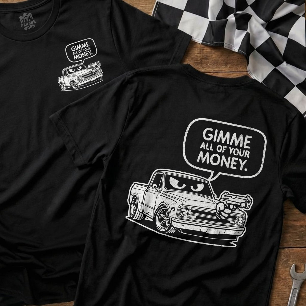 Gimme All Of Your Money Car Graphic T-Shirt