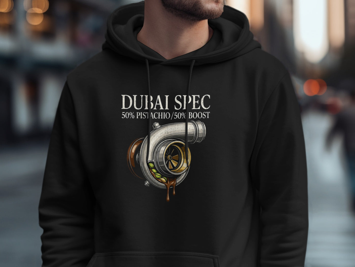 Dubai Spec 50% Pistachio 50% Boost Printed Hoodie