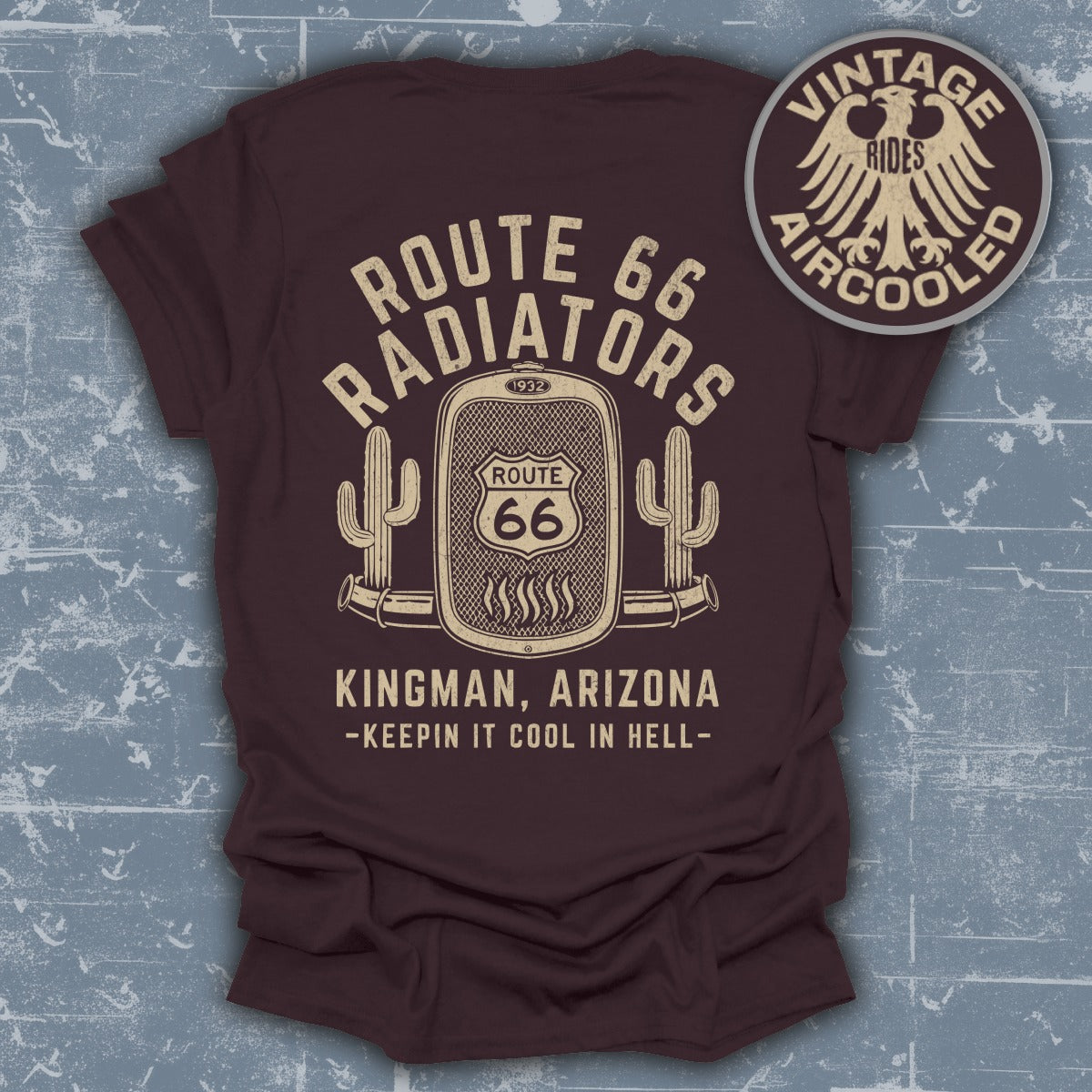 Route 66 Radiators Vintage Rides Kingman Arizona Shirt