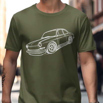 Classic Car Sketch Green T-Shirt product type