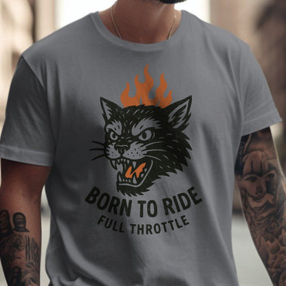 Born to Ride Full Throttle Graphic T-Shirt