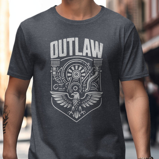Outlaw Graphic Tee with Machine Eagle Design T-shirt product
