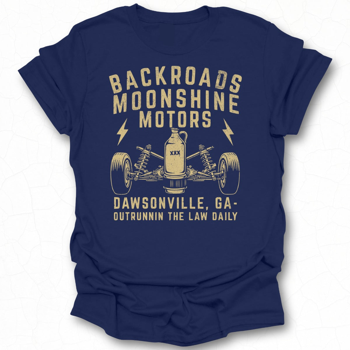 Backroads Moonshine Motors Dawsonville GA Tee Shirt