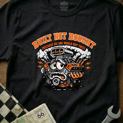 Built Not Bought Custom Engine Graphic T-Shirt
