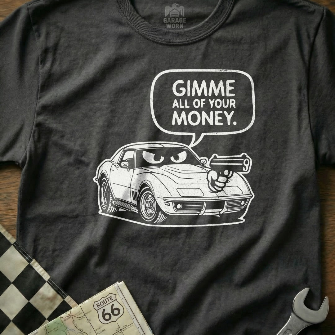 Corvette Car Gun Gimme All Of Your Money product type
Corvette
Classic Car
Muscle Car
Car Enthusiast
Automotive
Funny Car
Car Guy
Car Lover
Gimme Money
All Your Money
Graphic Print
Cartoon Car
Sarcastic
Humorous
Retro Car
Vintage Car
Car Art
Unique Design
Auto Mechanic
Hot Rod
