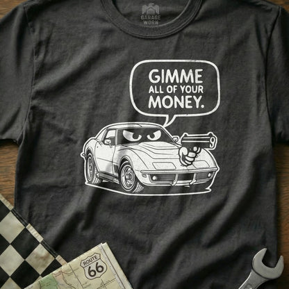 Corvette Car Gun Gimme All Of Your Money product type
Corvette
Classic Car
Muscle Car
Car Enthusiast
Automotive
Funny Car
Car Guy
Car Lover
Gimme Money
All Your Money
Graphic Print
Cartoon Car
Sarcastic
Humorous
Retro Car
Vintage Car
Car Art
Unique Design
Auto Mechanic
Hot Rod