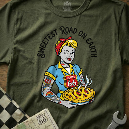 SWEETEST ROAD ON EARTH Route 66 Pinup Pie product type