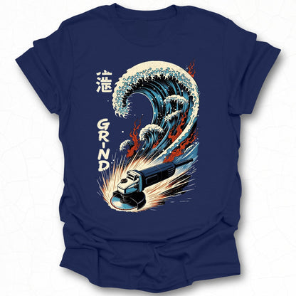Grind Wave Design Graphic T-Shirt
