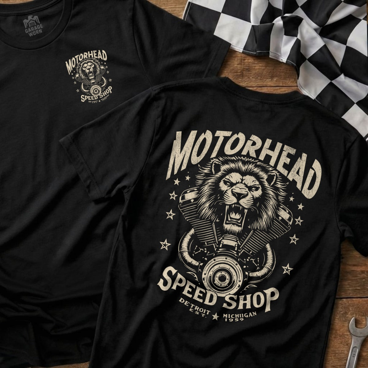 Motorhead Speed Shop Detroit Michigan T-shirt