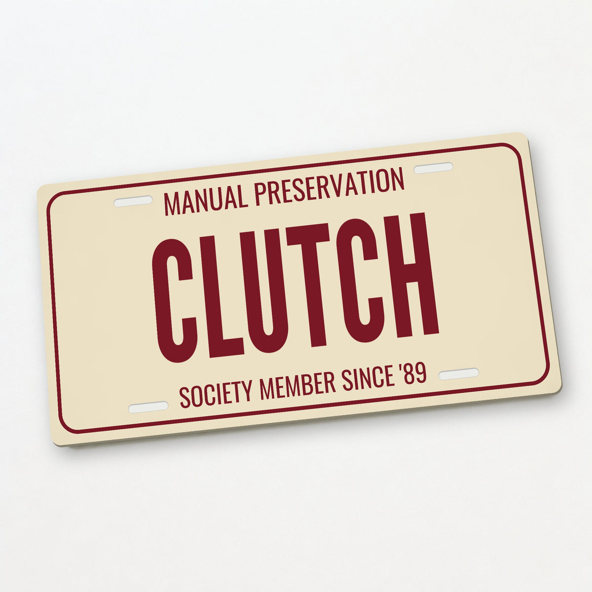 Manual Preservation Clutch Stick Shift License Plate Sign - 12 x 6 in aluminum vanity plate