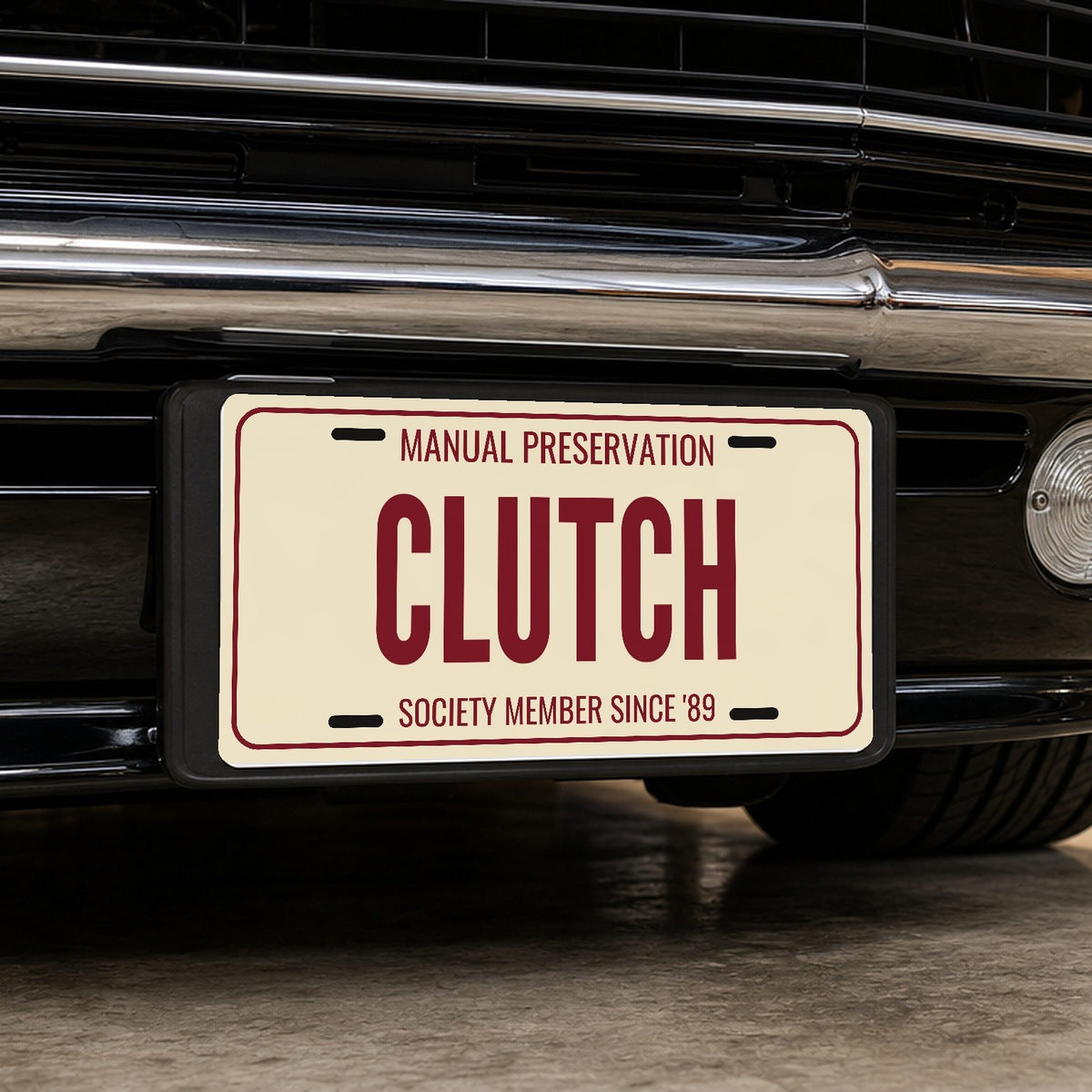 Manual Preservation Clutch Stick Shift License Plate Sign - 12 x 6 in aluminum vanity plate