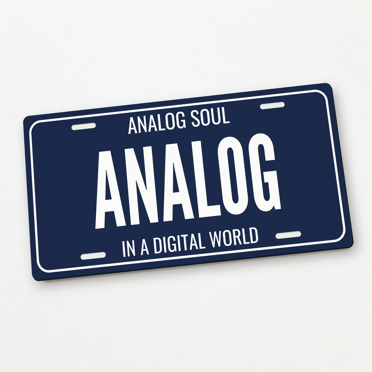 Analog Soul Analog Car Guy License Plate Sign - 12 x 6 in aluminum vanity plate