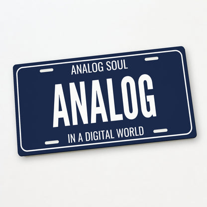 Analog Soul Analog Car Guy License Plate Sign - 12 x 6 in aluminum vanity plate