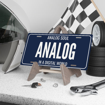 Analog Soul Analog Car Guy License Plate Sign - 12 x 6 in aluminum vanity plate