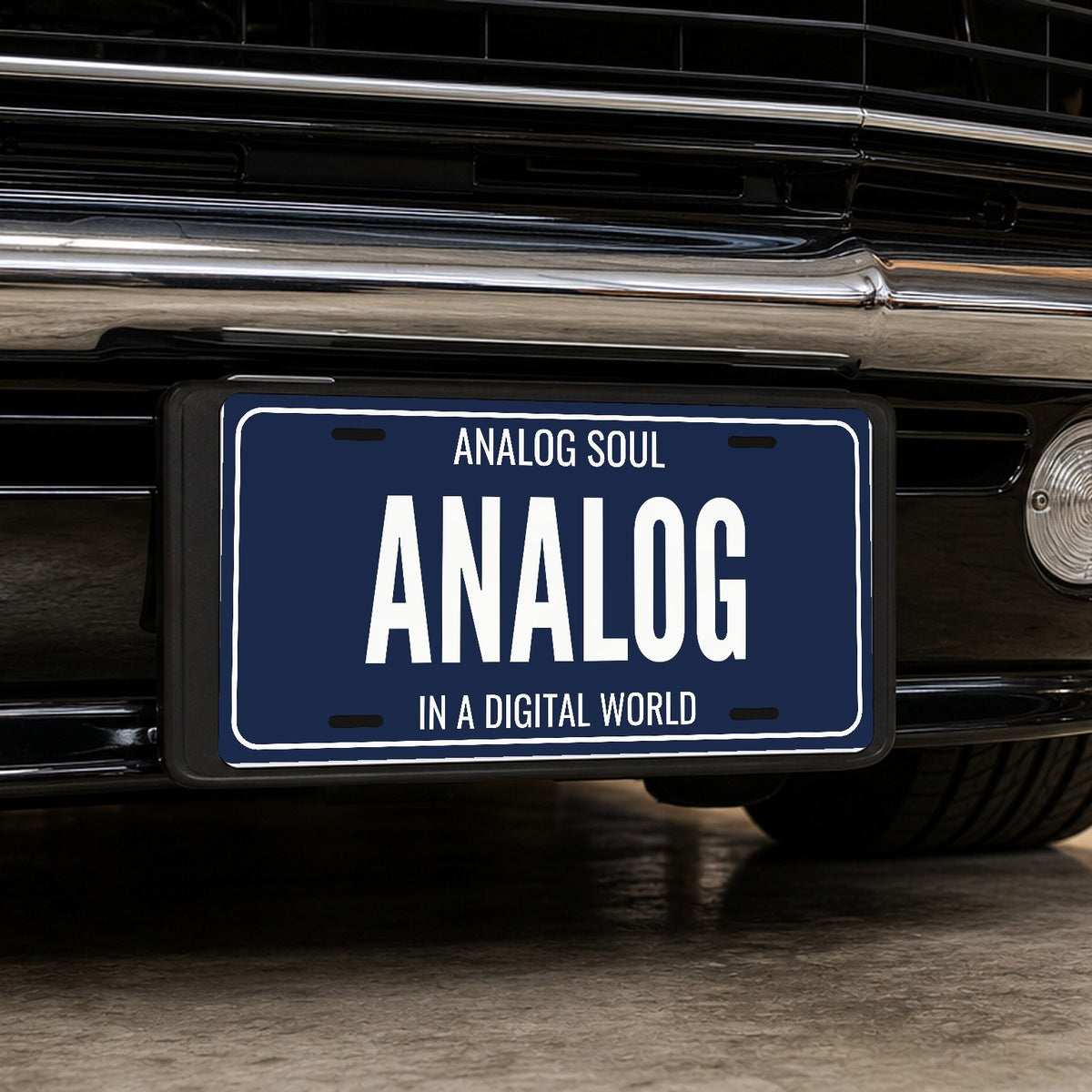 Analog Soul Analog Car Guy License Plate Sign - 12 x 6 in aluminum vanity plate