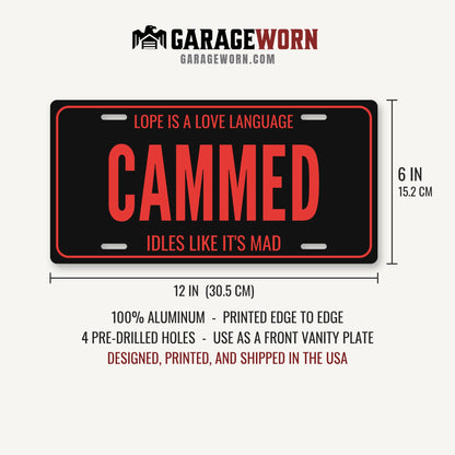 Lope Is A Love Language Cammed Car Guy License Plate Sign - 12 x 6 in aluminum vanity plate