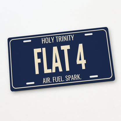 Holy Trinity Flat 4 Air-Cooled License Plate Sign - 12 x 6 in aluminum vanity plate