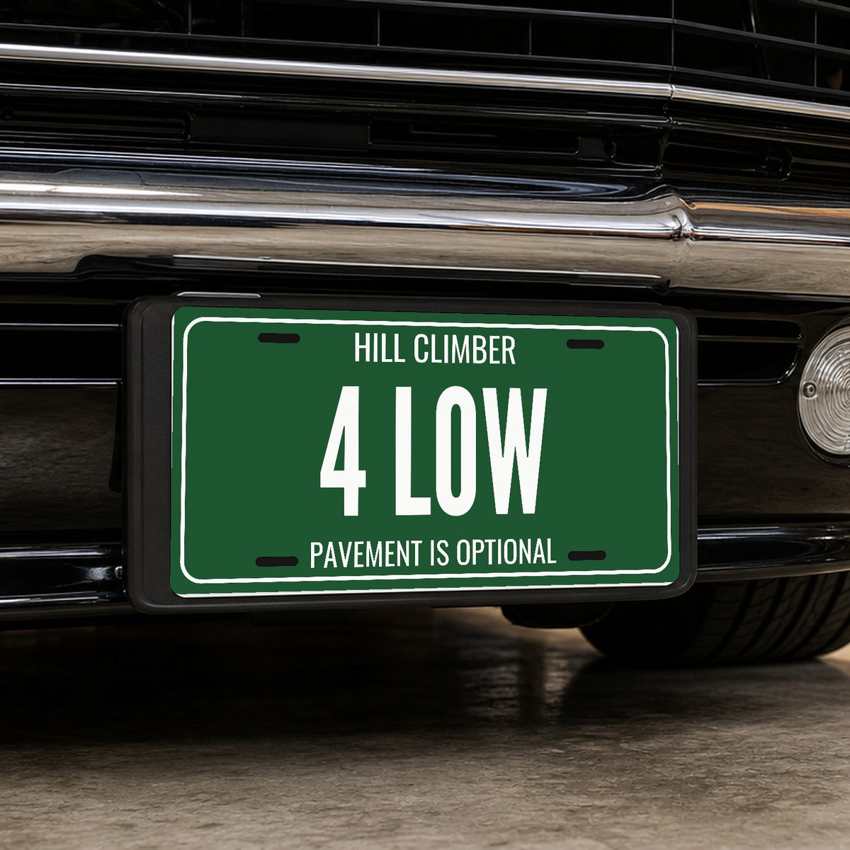 Hill Climber 4 Low Off-Road License Plate Sign - 12 x 6 in aluminum vanity plate