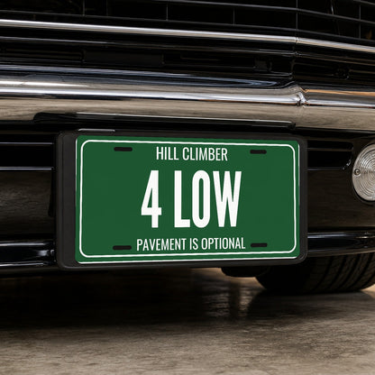Hill Climber 4 Low Off-Road License Plate Sign - 12 x 6 in aluminum vanity plate