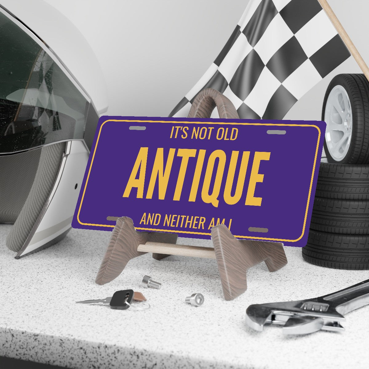 It's Not Old Antique Truck License Plate Sign - 12 x 6 in aluminum vanity plate
