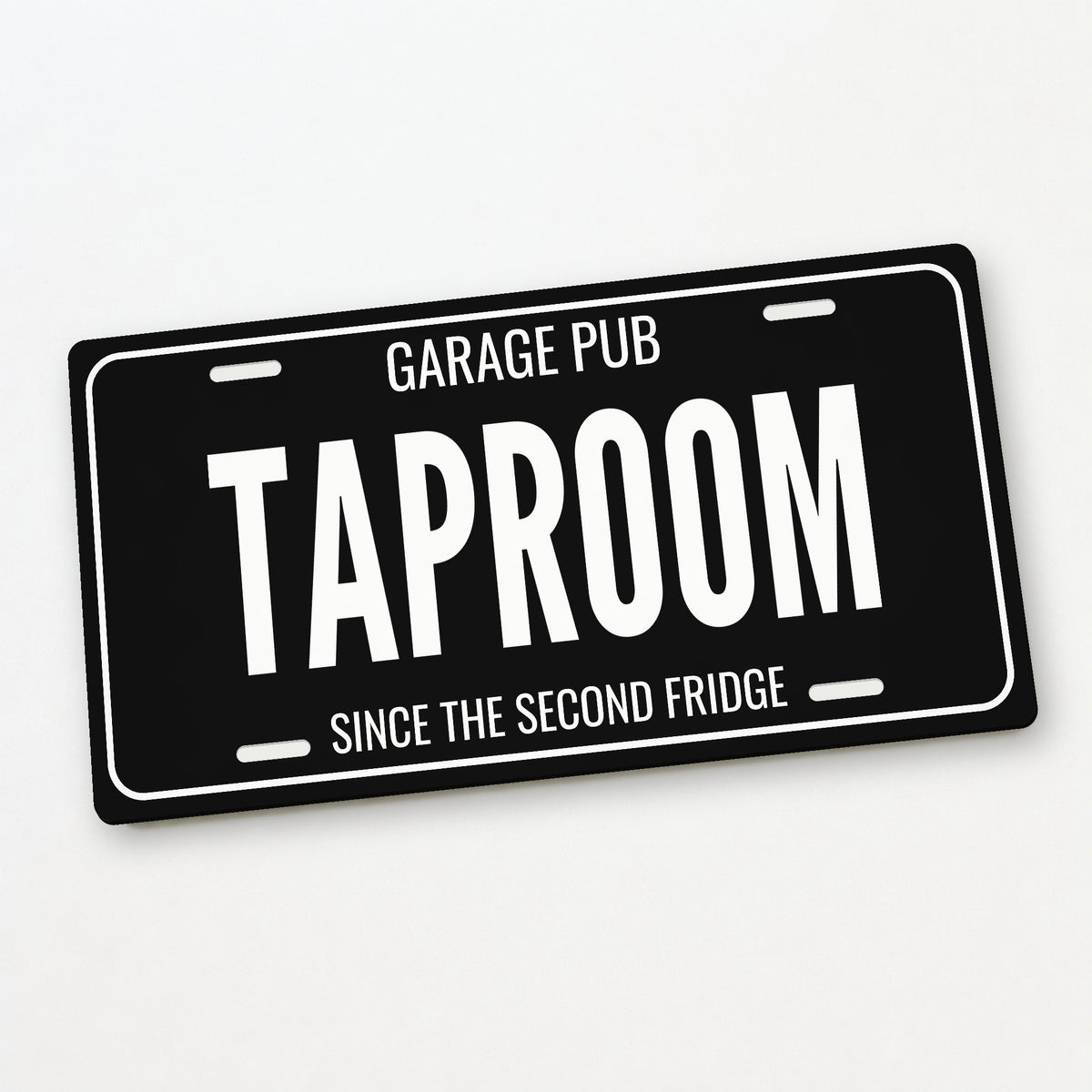 Garage Pub Taproom Man Cave License Plate Sign - 12 x 6 in aluminum license plate