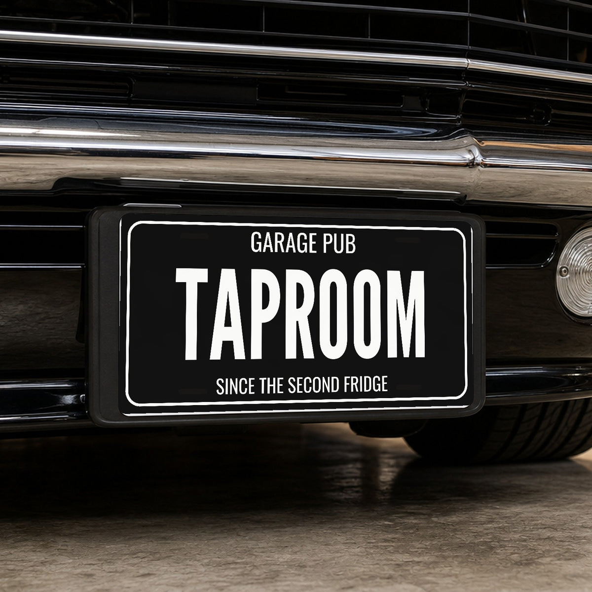 Garage Pub Taproom Man Cave License Plate Sign - 12 x 6 in aluminum license plate
