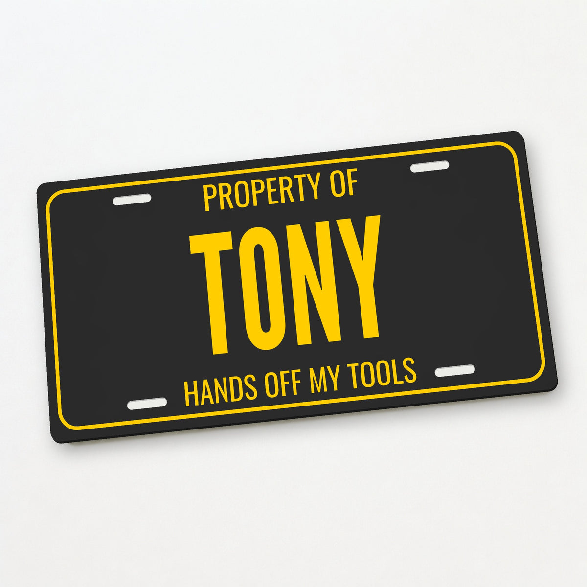 Property Of Tony Personalized License Plate - 12 x 6 in aluminum license plate
