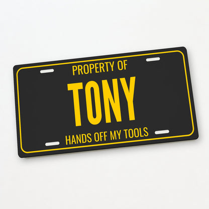 Property Of Tony Personalized License Plate - 12 x 6 in aluminum license plate