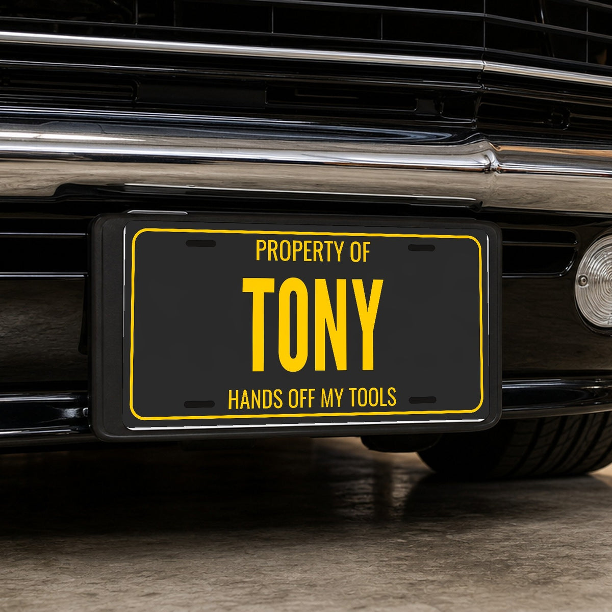 Property Of Tony Personalized License Plate - 12 x 6 in aluminum license plate