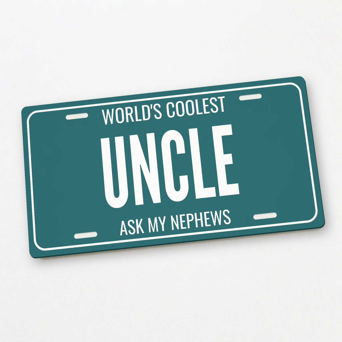 World's Coolest Uncle Personalized License Plate - 12 x 6 in aluminum license plate