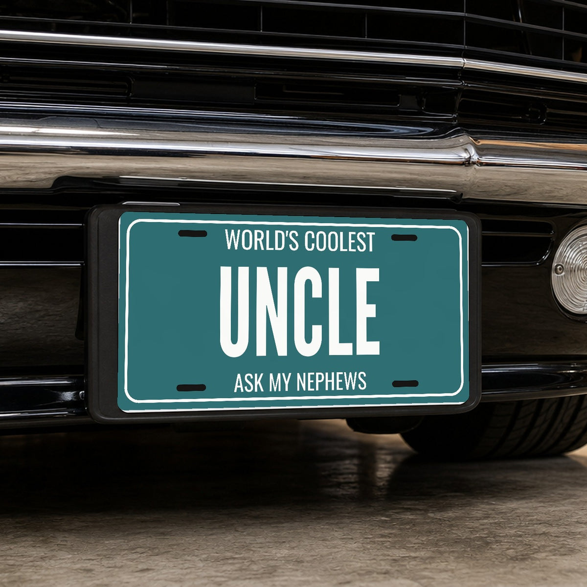 World's Coolest Uncle Personalized License Plate - 12 x 6 in aluminum license plate