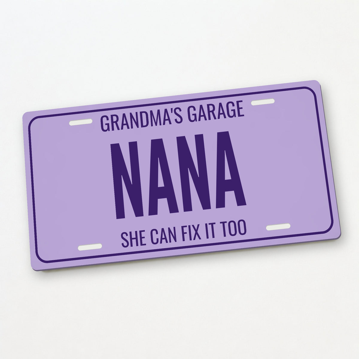 Grandma's Garage Nana Personalized License Plate - 12 x 6 in aluminum license plate