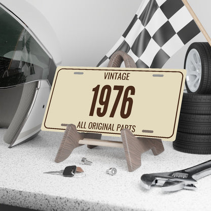 Vintage 1976 Birthday License Plate - 12 x 6 in aluminum license plate