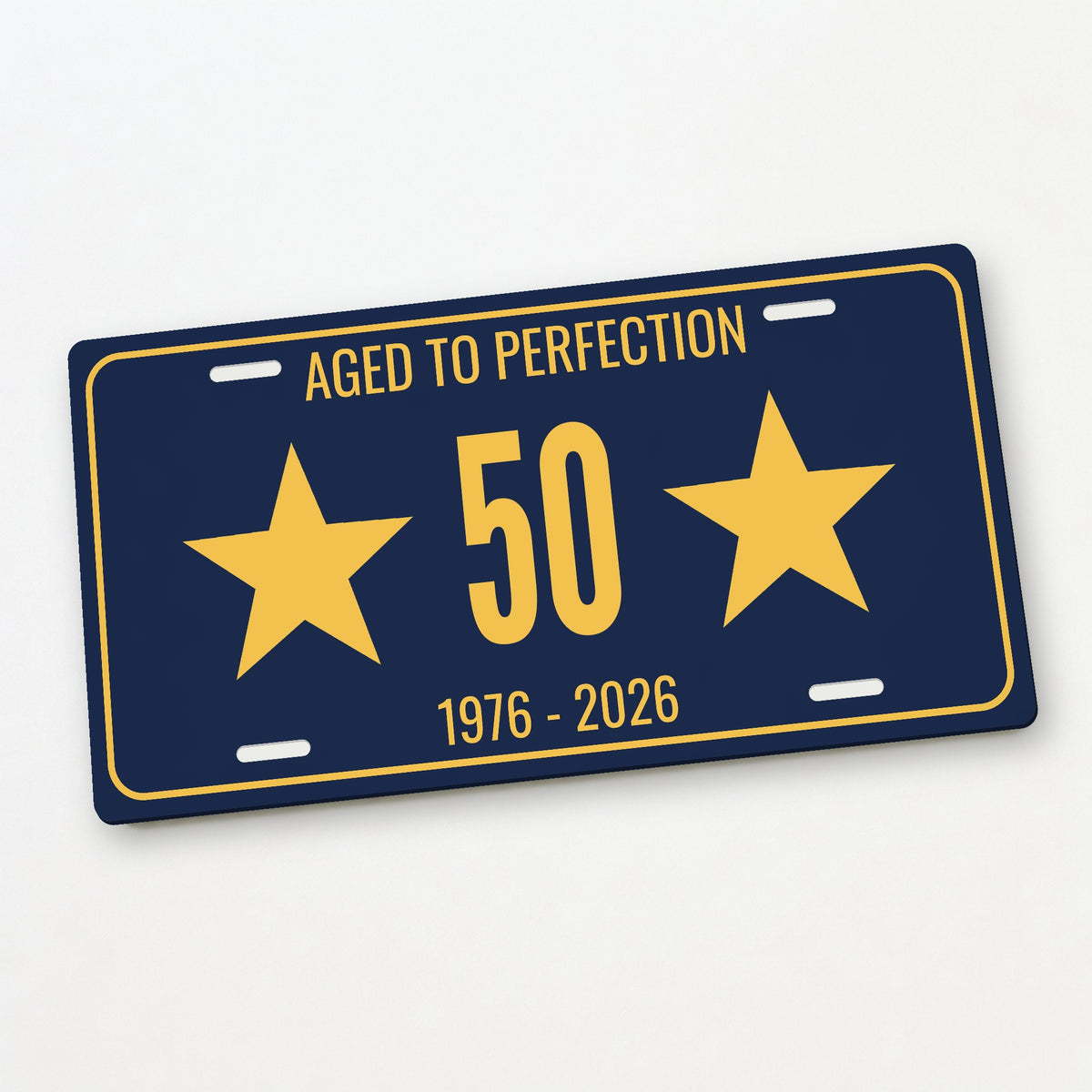 Aged To Perfection 50 Birthday License Plate - 12 x 6 in aluminum license plate