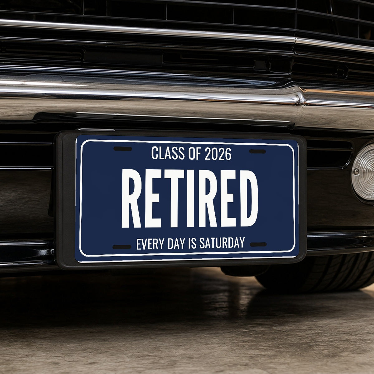 Class Of 2026 Retired Retirement License Plate - 12 x 6 in aluminum license plate