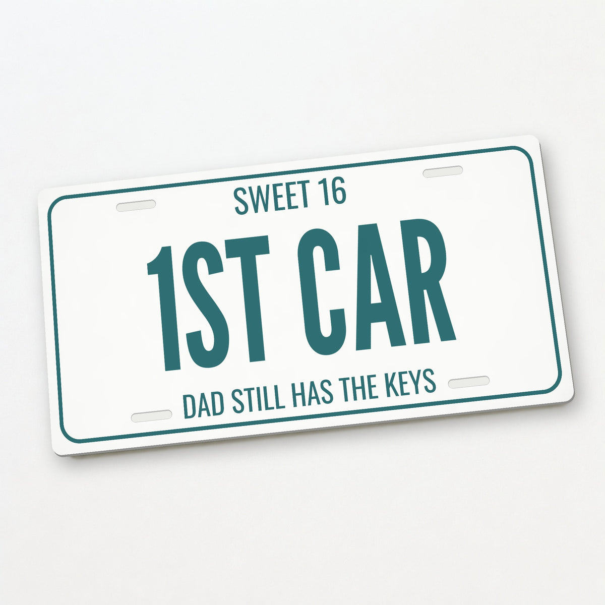 Sweet 16 1st Car Birthday License Plate - 12 x 6 in aluminum license plate