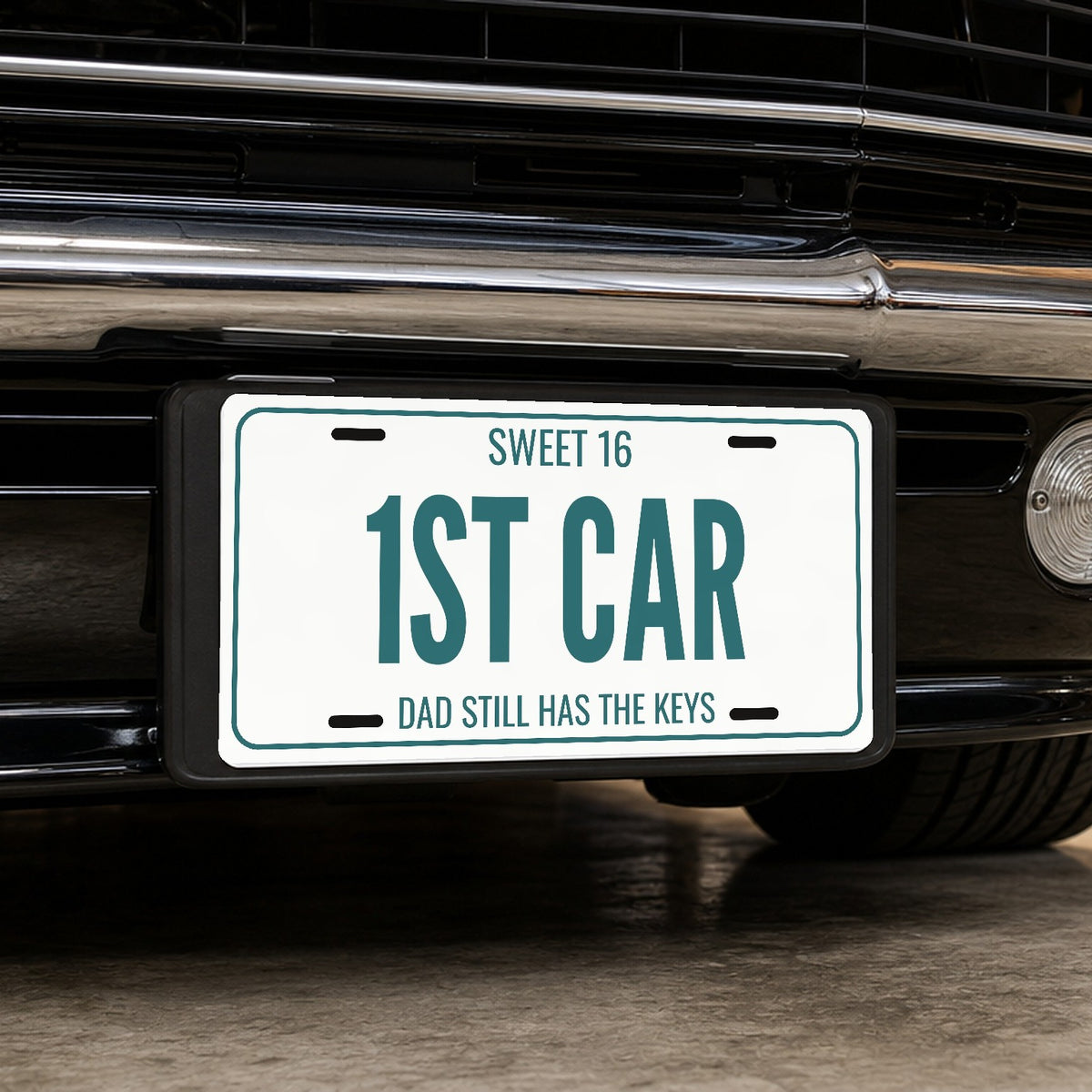 Sweet 16 1st Car Birthday License Plate - 12 x 6 in aluminum license plate