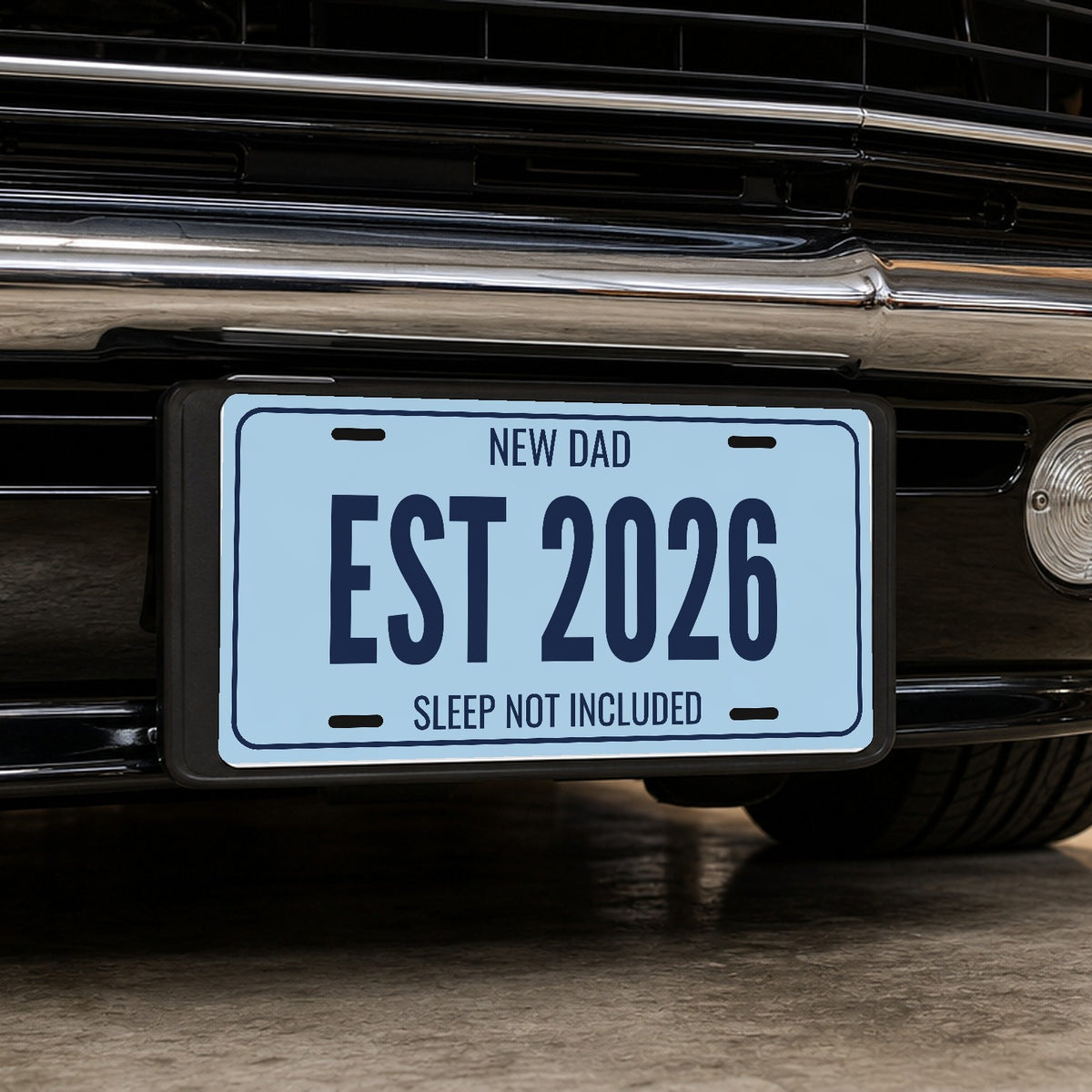 New Dad Est 2026 New Dad License Plate - 12 x 6 in aluminum license plate