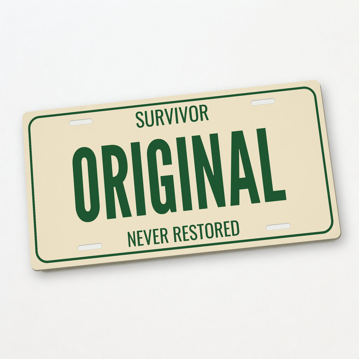 Survivor Original Car Show License Plate - 12 x 6 in aluminum license plate