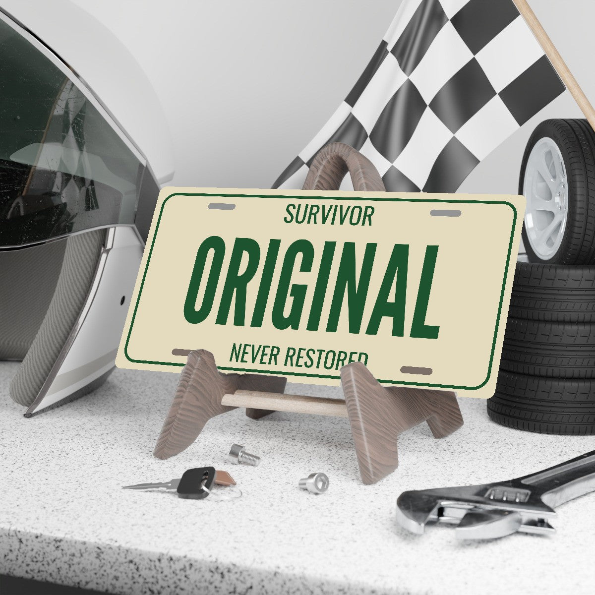 Survivor Original Car Show License Plate - 12 x 6 in aluminum license plate