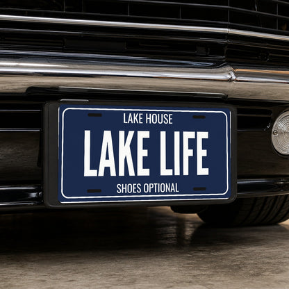 Lake House Lake Life Lake House License Plate Sign - 12 x 6 in aluminum license plate