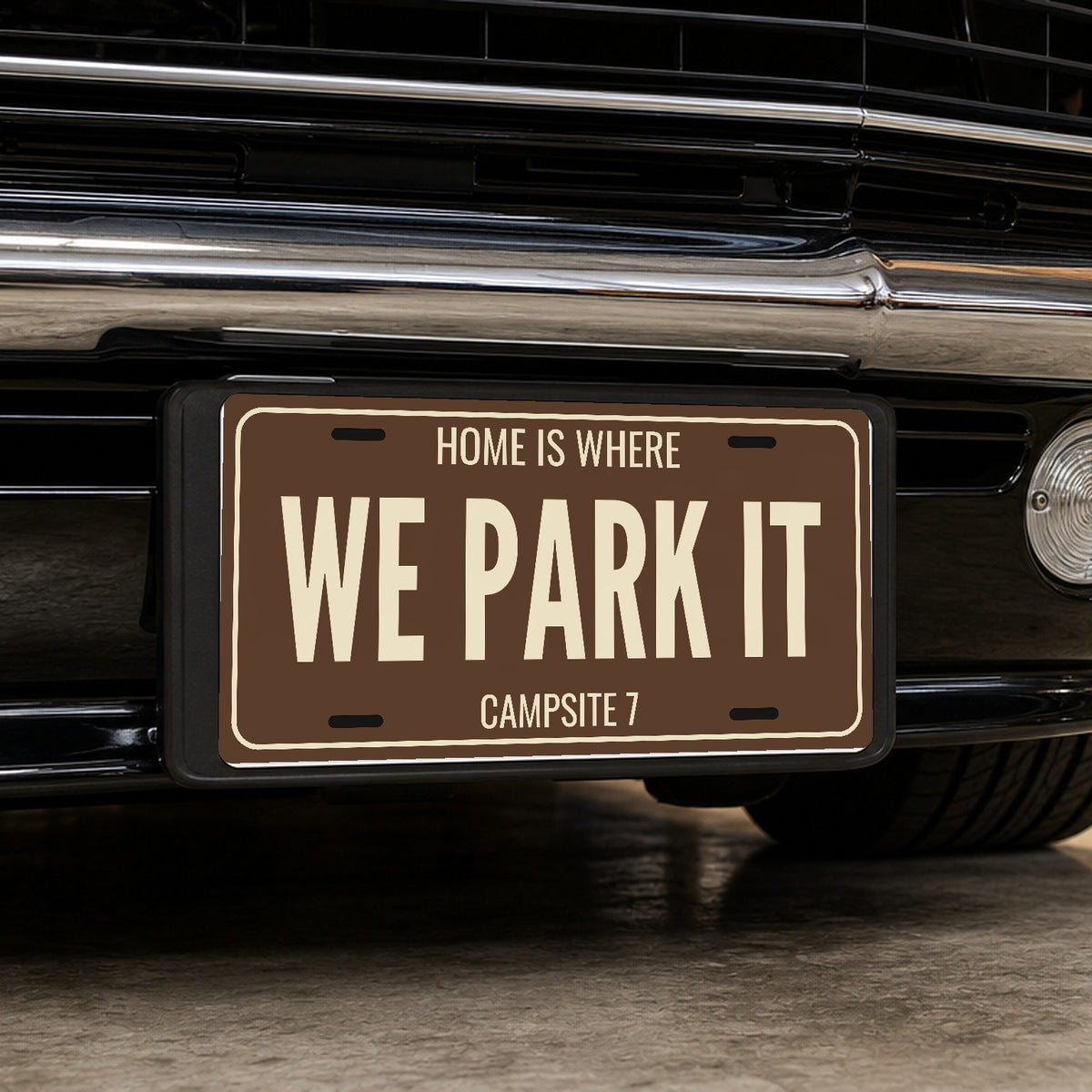 Home Is Where We Park It Camping License Plate Sign - 12 x 6 in aluminum license plate